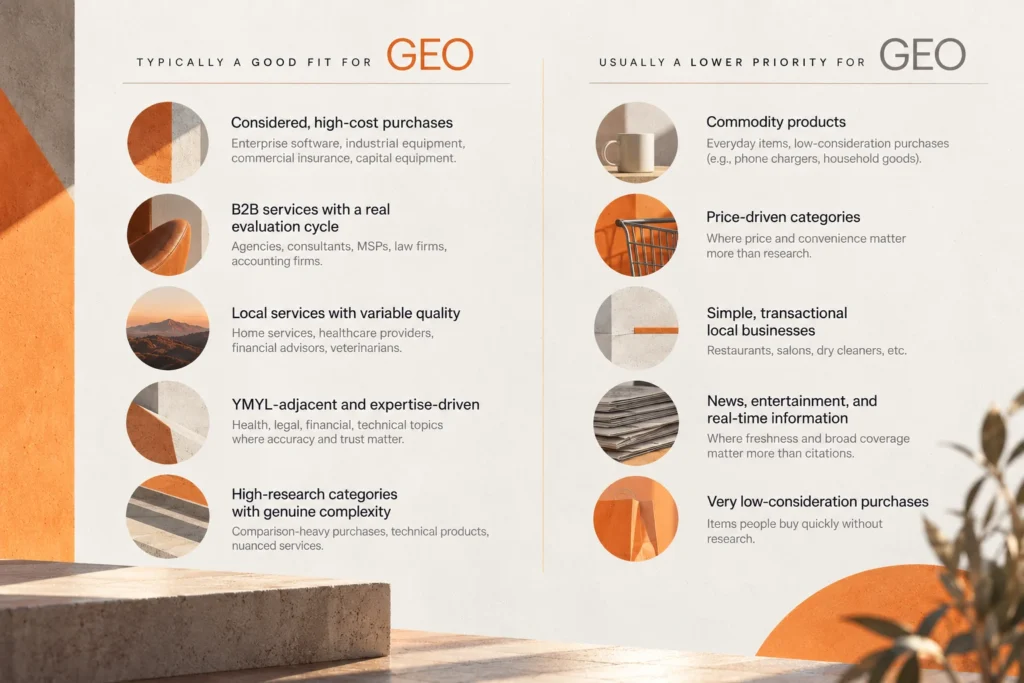  does GEO work: business types that benefit from GEO